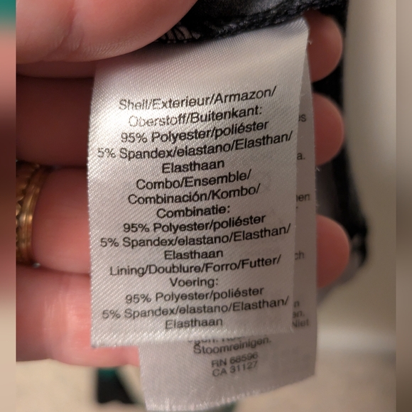 DKNY Black and Teal Midi Dress - Picture 5 of 6